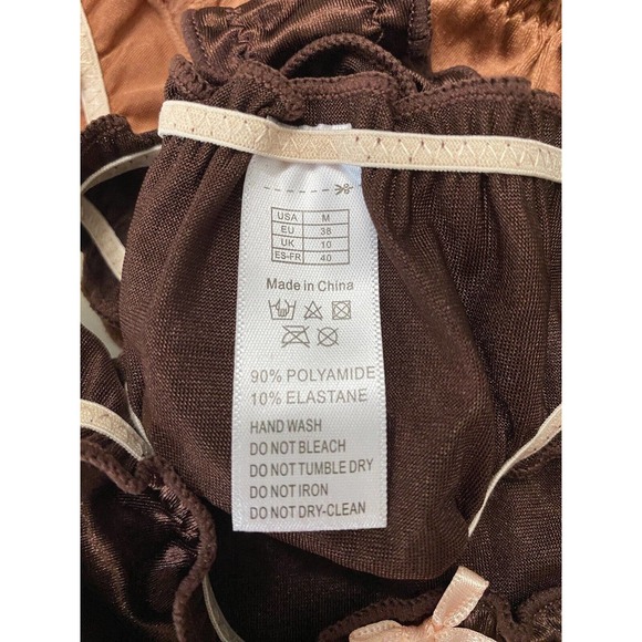 Women’s Vintage Style Sexy Ruffle Satin String Thong Medium 3 Pack NEW - Picture 4 of 4